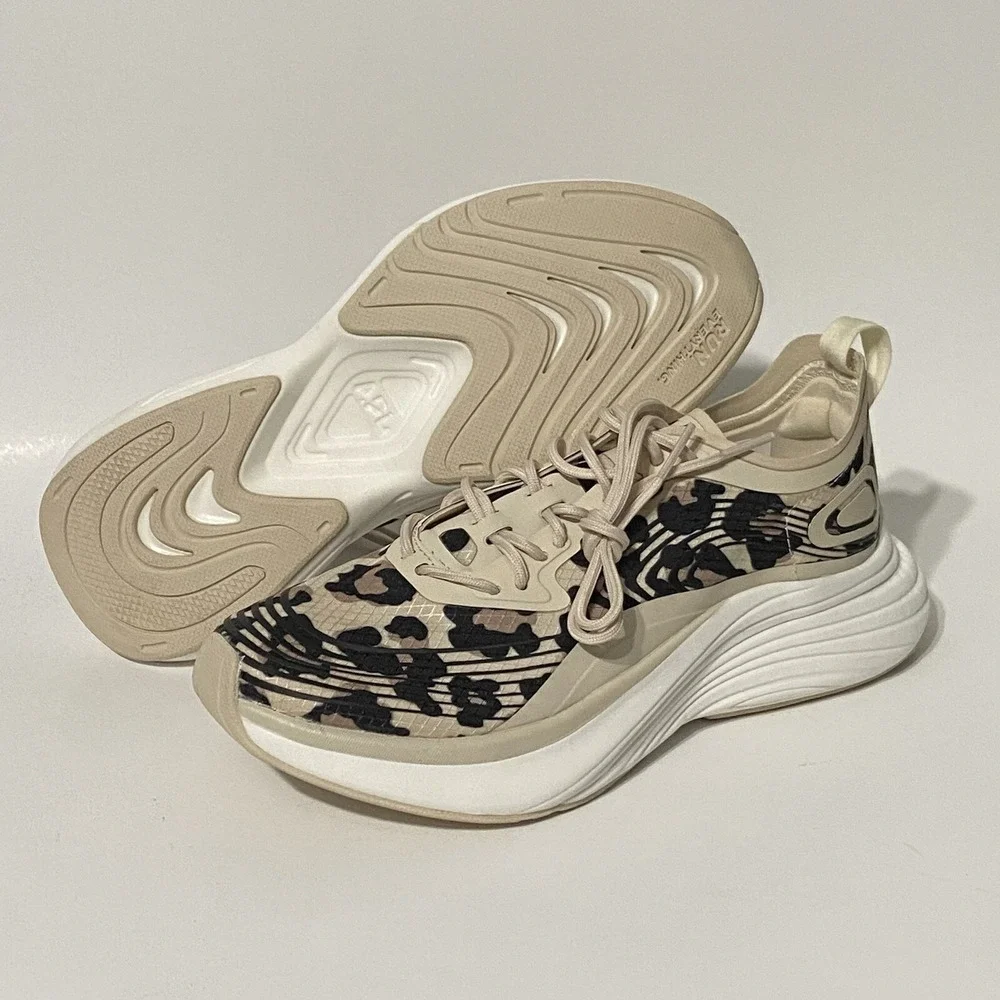 APL Streamline  Women's Parchment Black Leopard Running Shoes NEW Size 5.5 $320